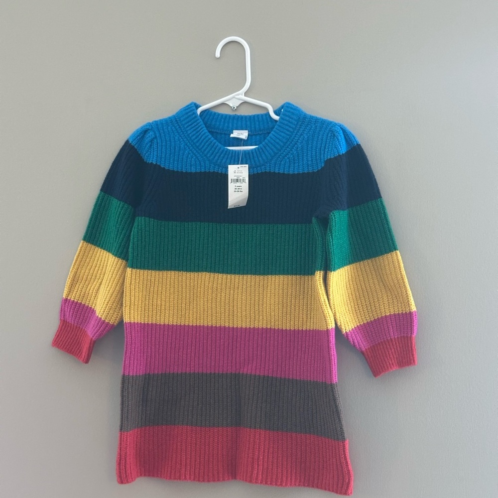 3t babyGap striped sweater dress, new with tags